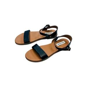 Steve Madden Women's Black Flat Sandals Size 9.5